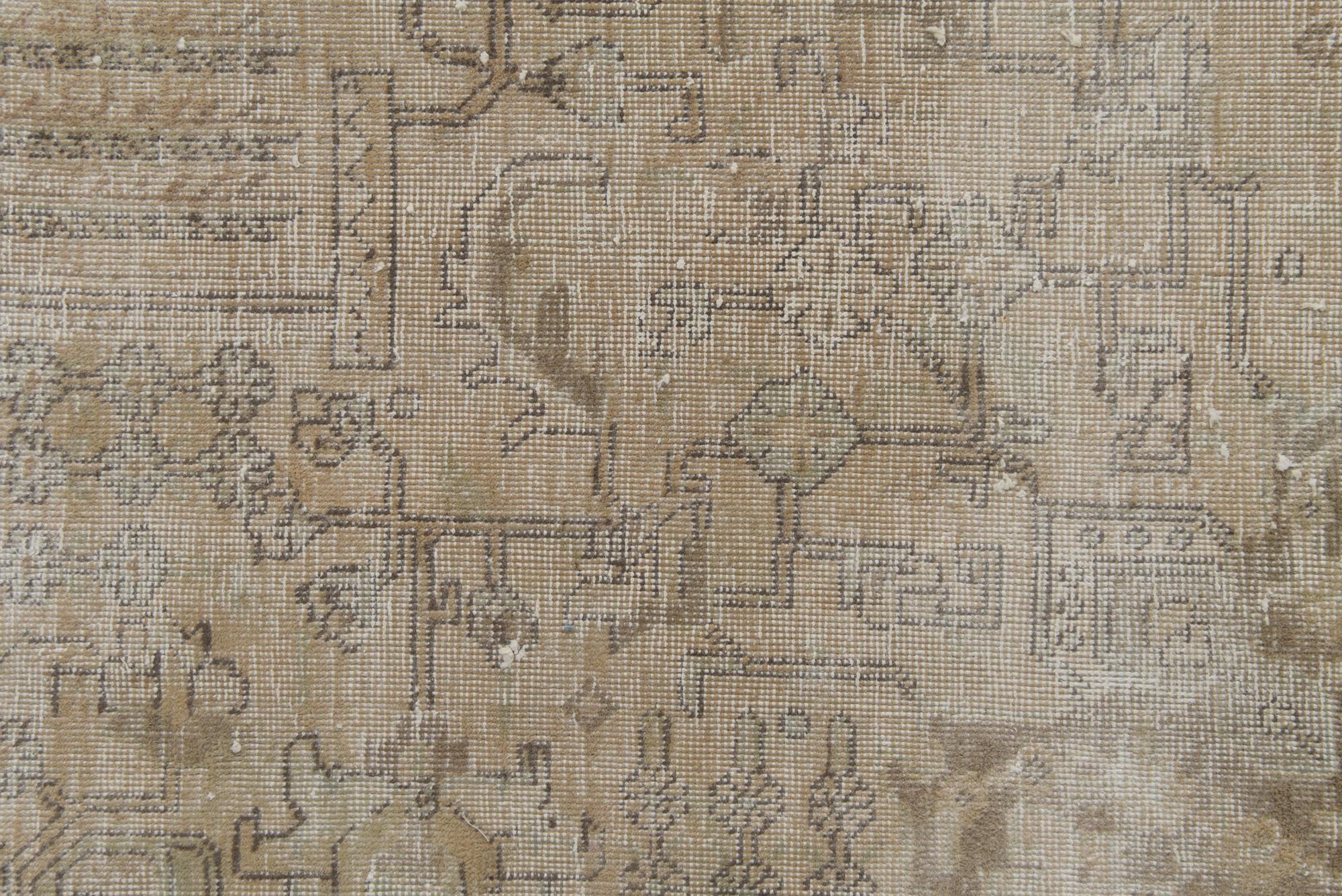 9' 9 x 12' 9 Hand Knotted Ultra Vintage Persian Wool Rug