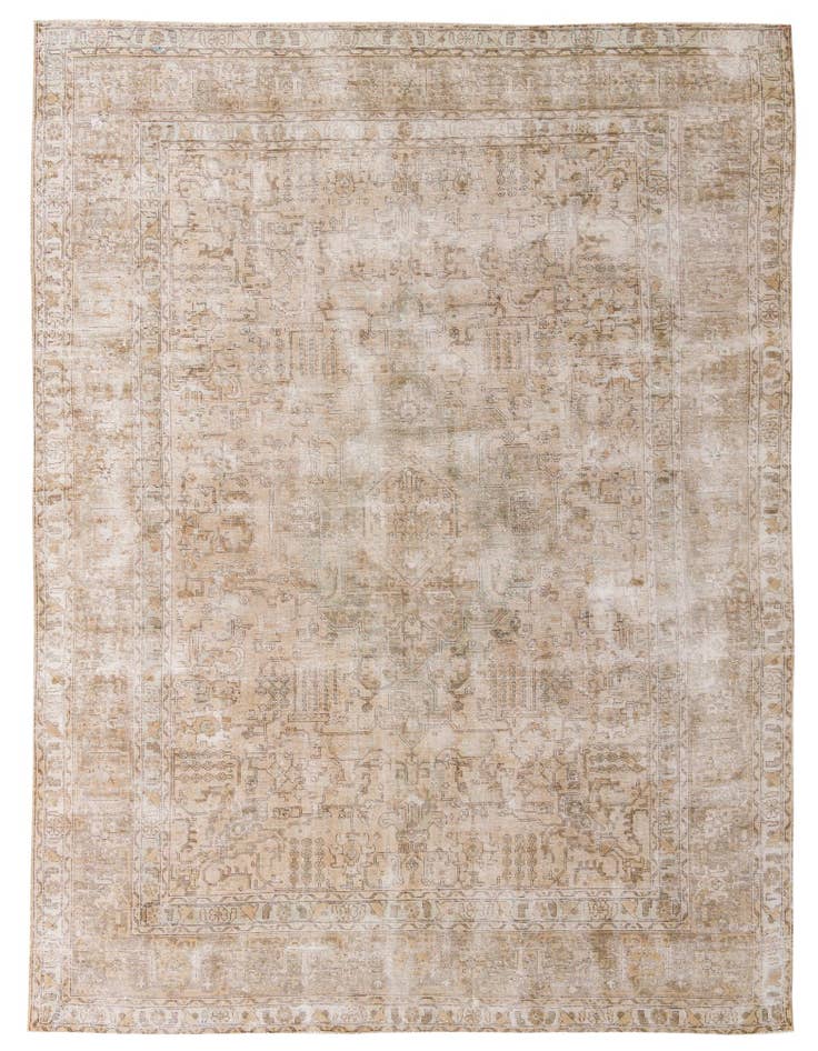 Detail image of 9' 9 x 12' 9 Hand Knotted Ultra Vintage Persian Wool Rug