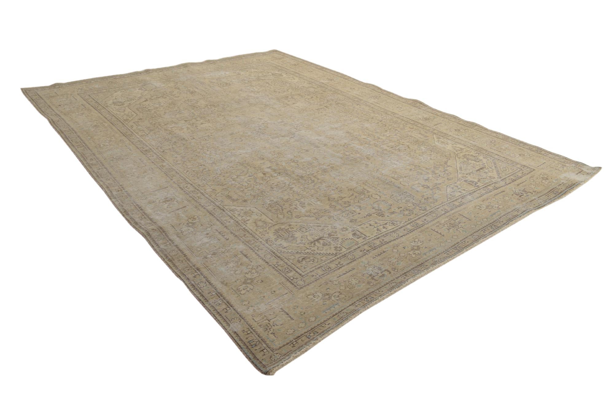 9' 6 x 12' 7 Hand Knotted Ultra Vintage Persian Wool Rug
