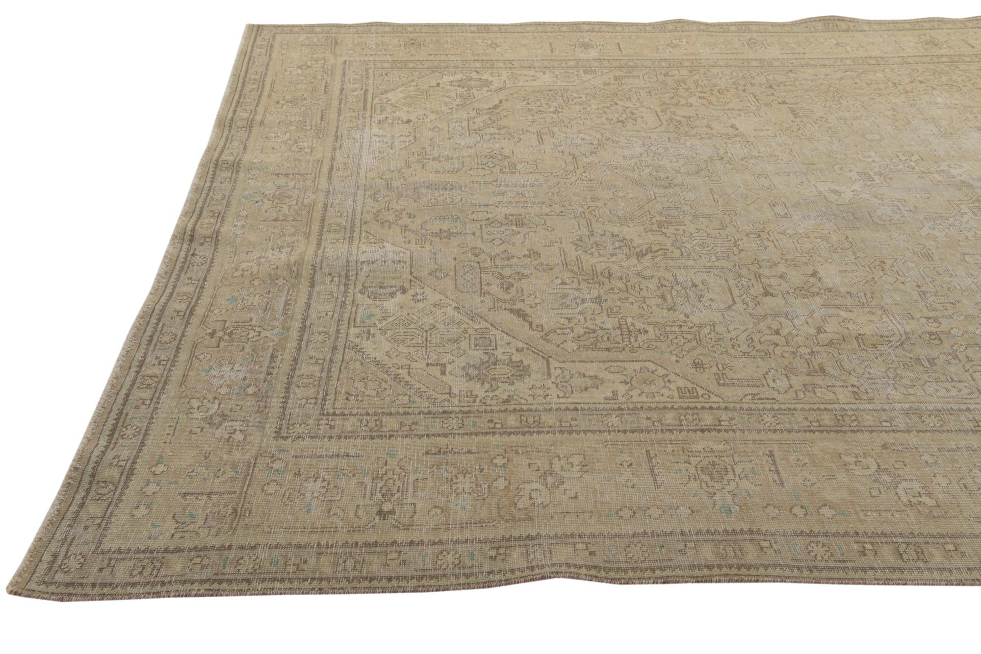9' 6 x 12' 7 Hand Knotted Ultra Vintage Persian Wool Rug