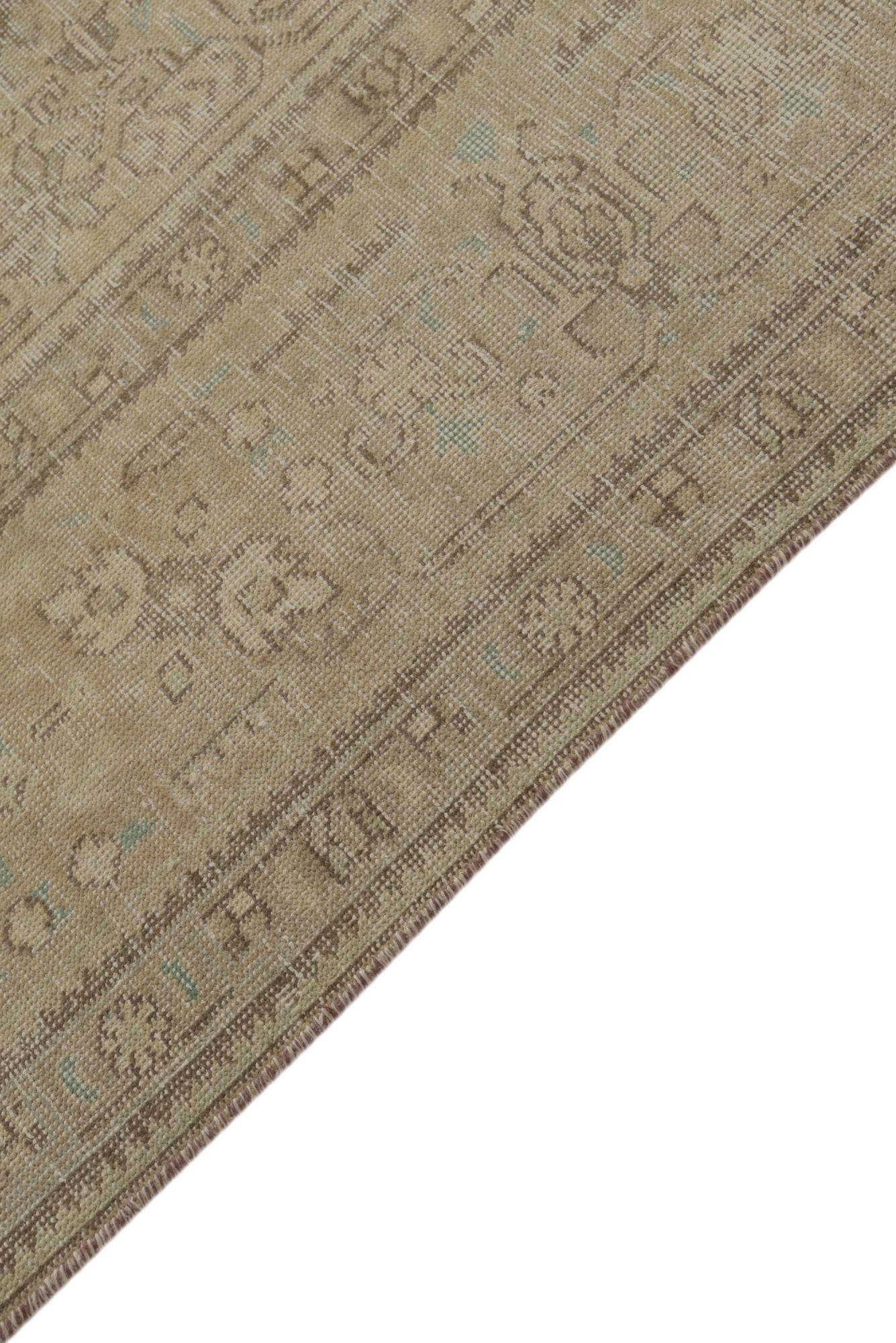 9' 6 x 12' 7 Hand Knotted Ultra Vintage Persian Wool Rug