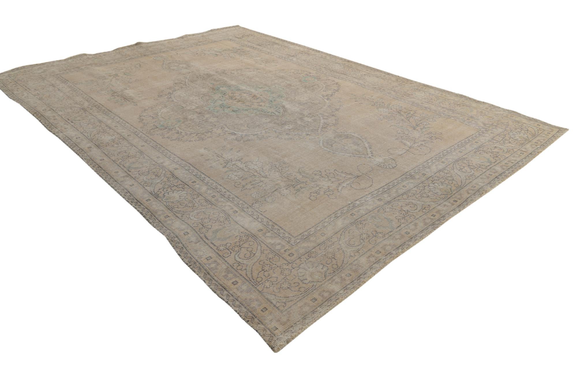9' 6 x 13' 1 Hand Knotted Ultra Vintage Persian Wool Rug