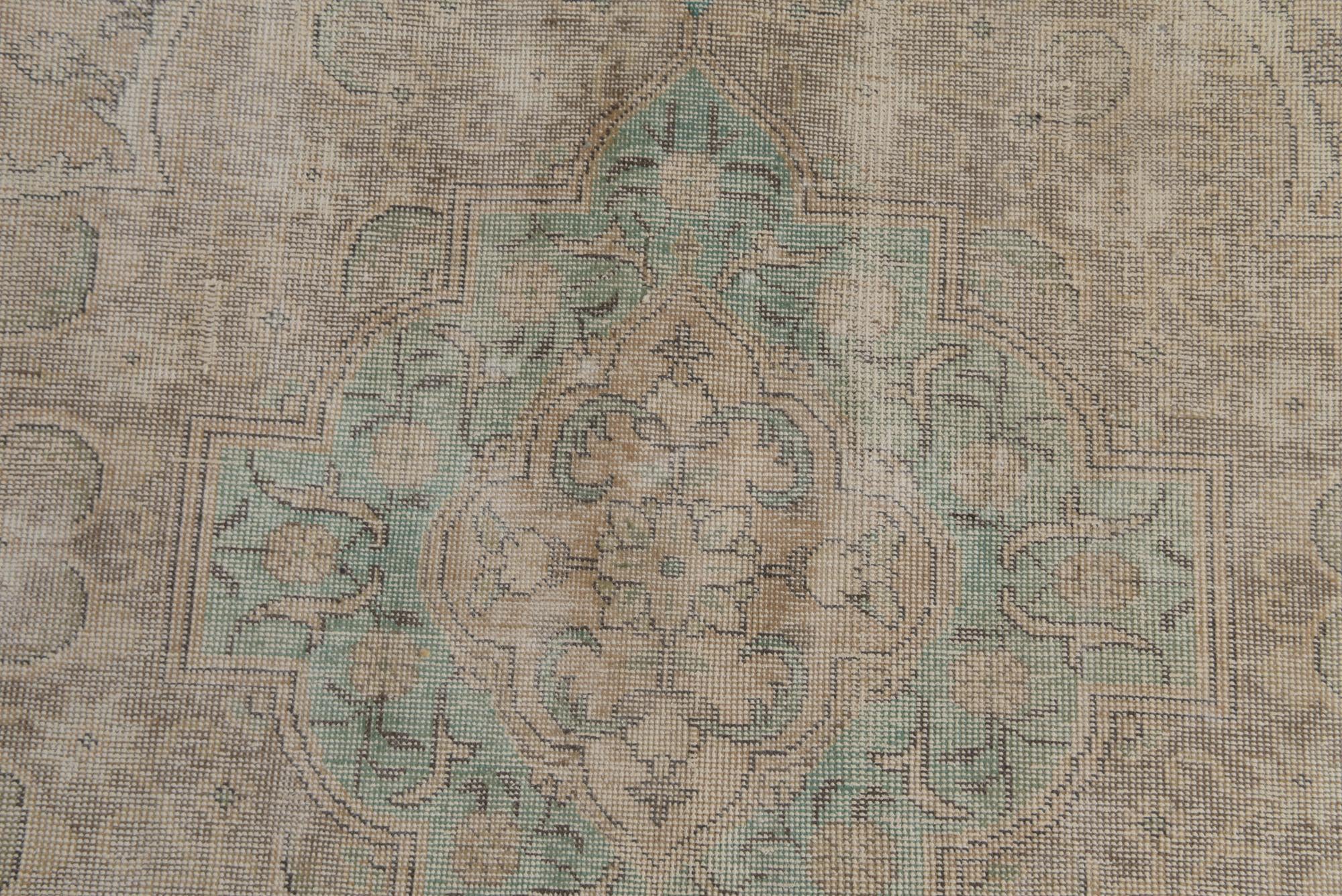 9' 6 x 13' 1 Hand Knotted Ultra Vintage Persian Wool Rug