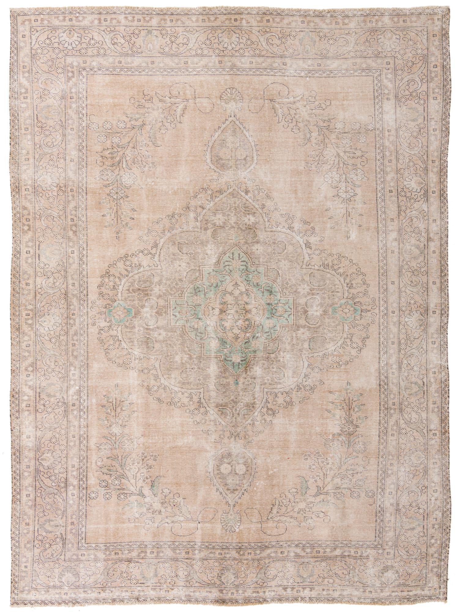9' 6 x 13' 1 Hand Knotted Ultra Vintage Persian Wool Rug