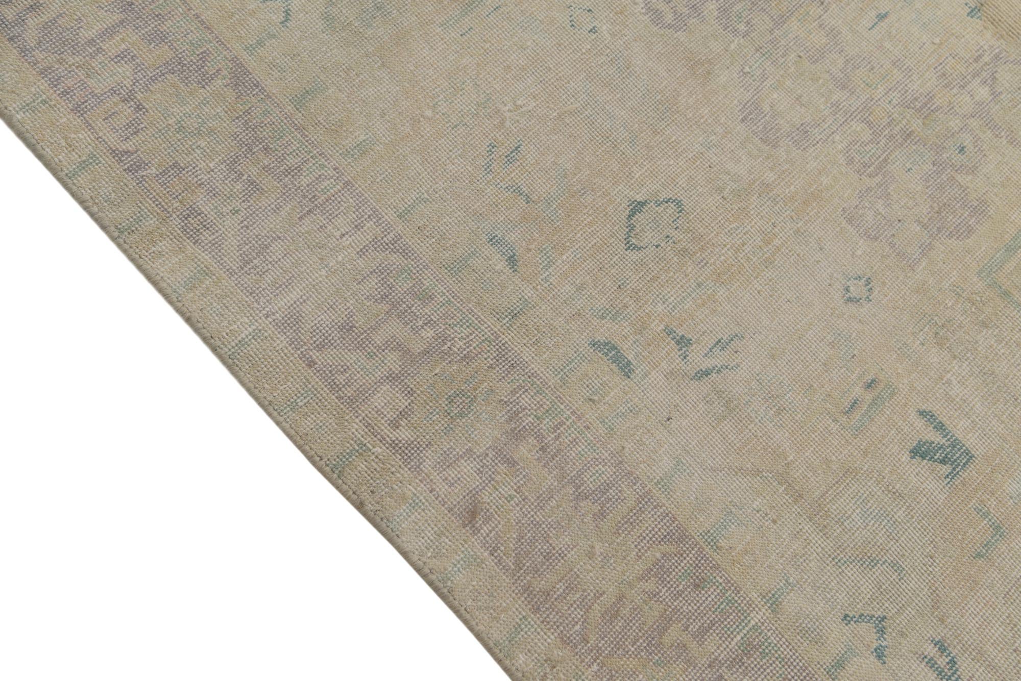 4' 5 x 6' 1 Hand Knotted Ultra Vintage Persian Wool Rug