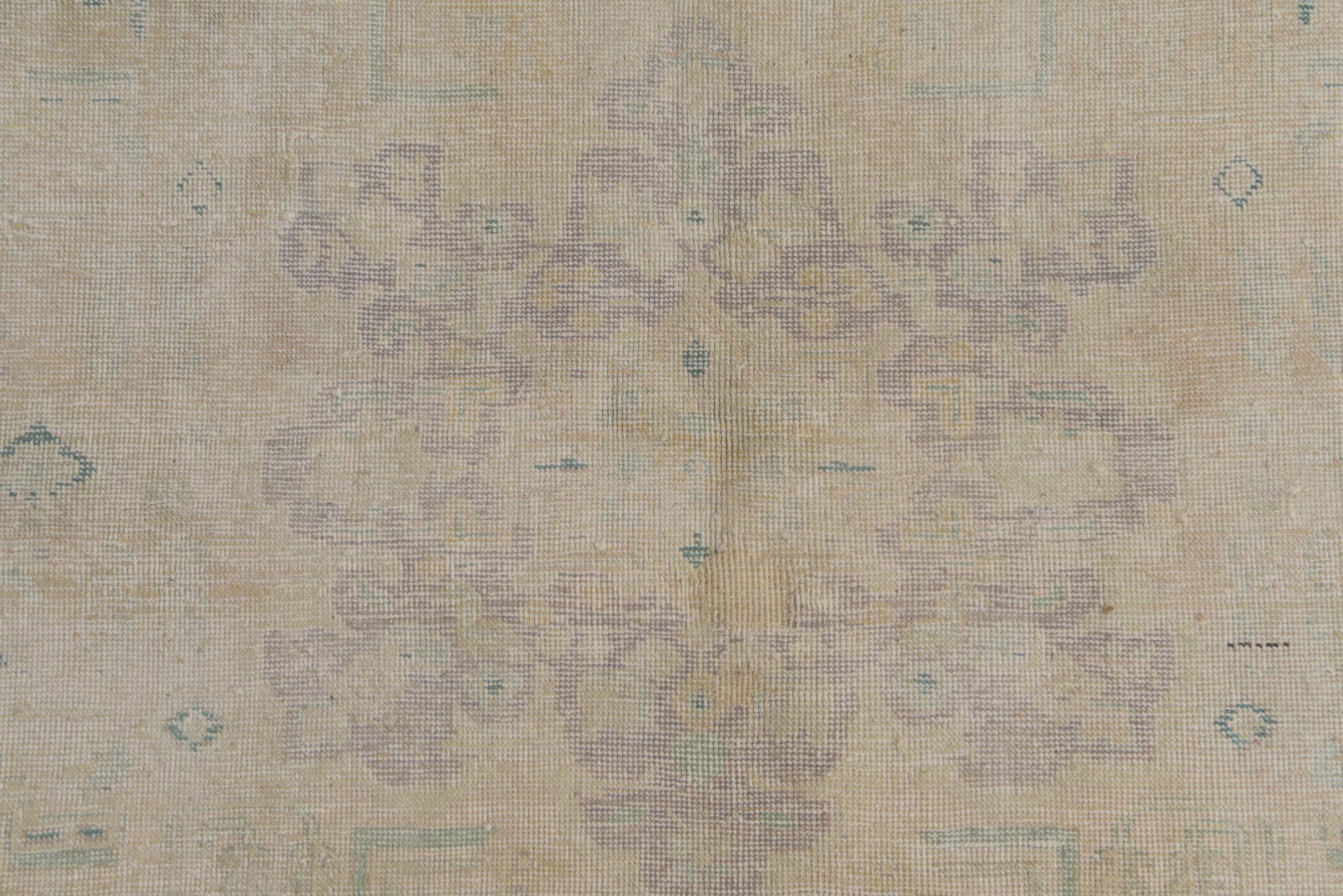 4' 5 x 6' 1 Hand Knotted Ultra Vintage Persian Wool Rug
