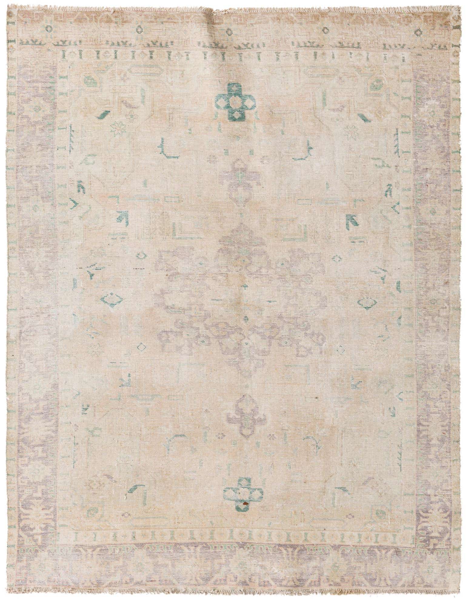 Primary image 4' 5 x 6' 1  Hand Knotted Ultra Vintage Persian Wool Rug
