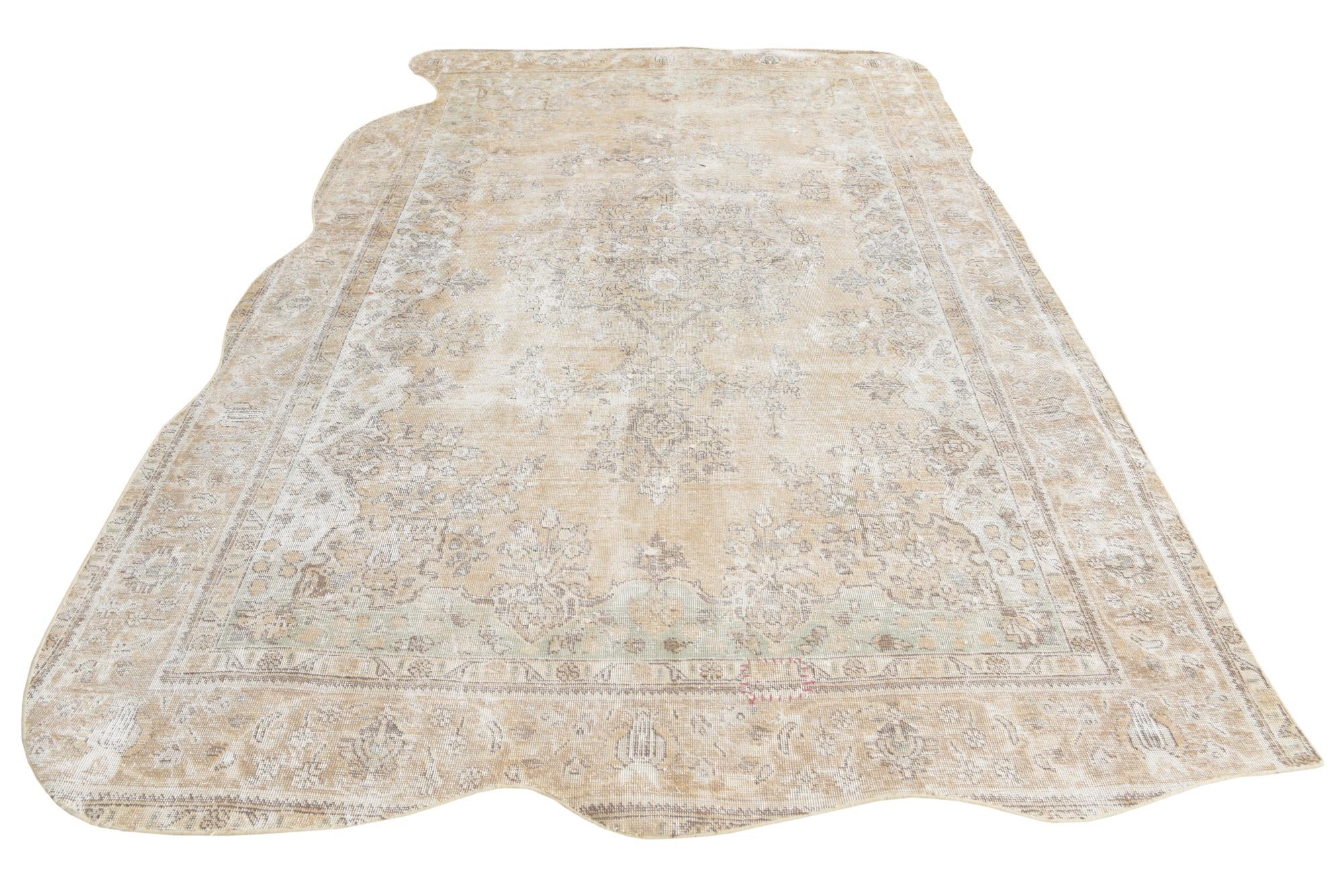 6' 6 x 9' 9 Hand Knotted Ultra Vintage Persian Wool Rug