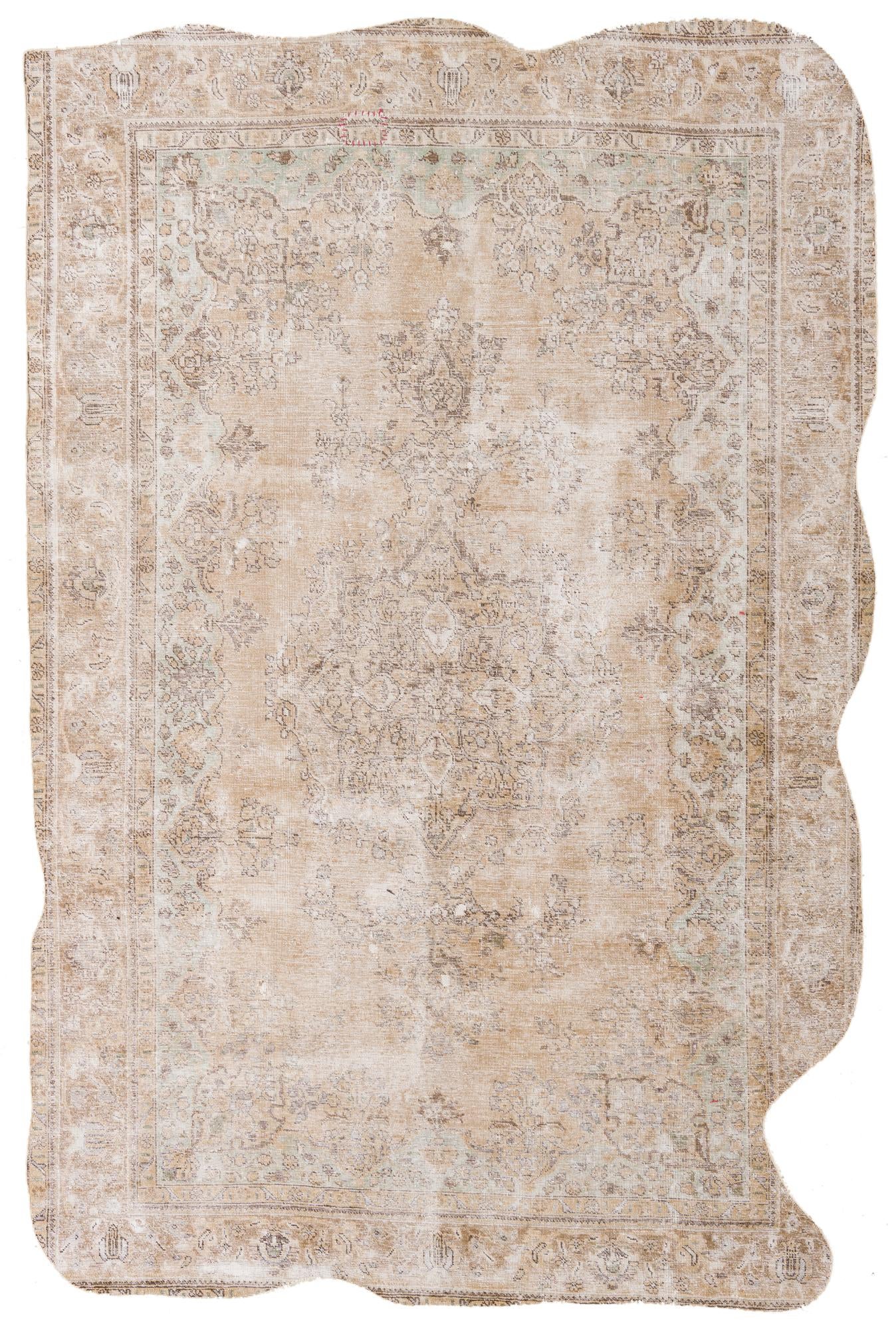 6' 6 x 9' 9 Hand Knotted Ultra Vintage Persian Wool Rug
