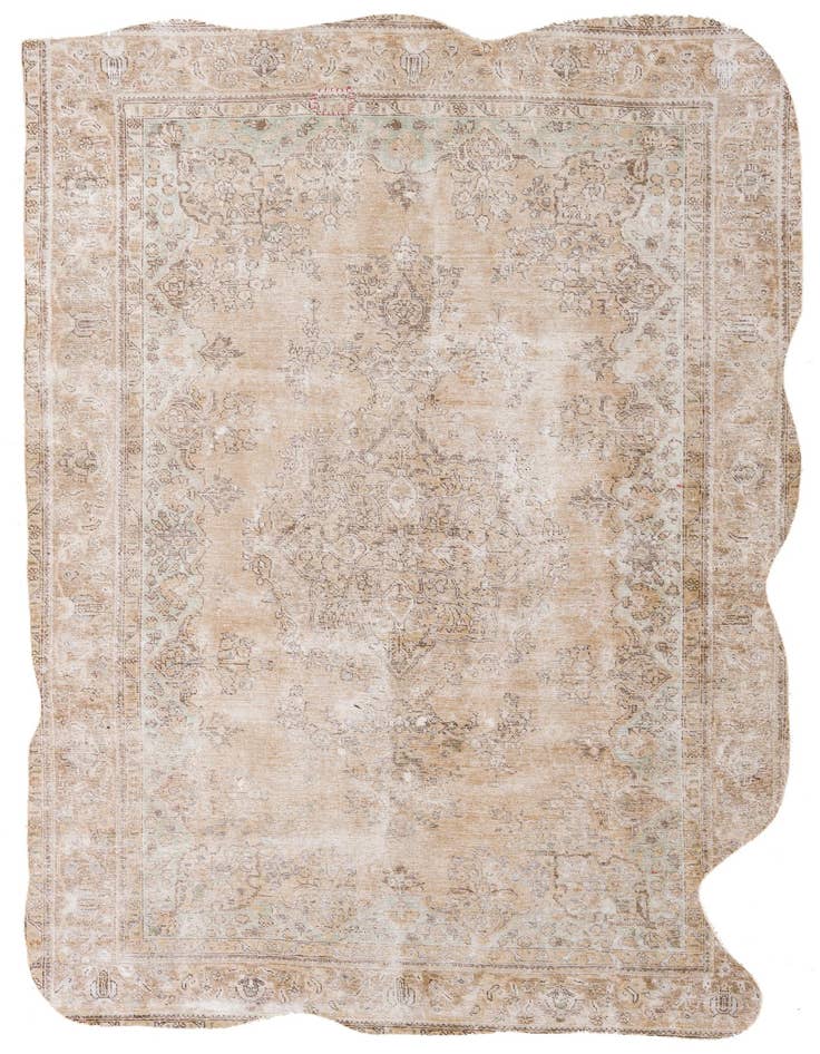 Detail image of 6' 6 x 9' 9 Hand Knotted Ultra Vintage Persian Wool Rug