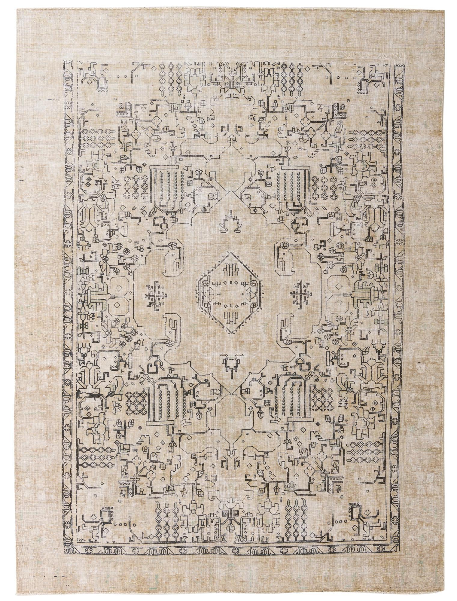 9' 1 x 12' 3 Hand Knotted Ultra Vintage Persian Wool Rug