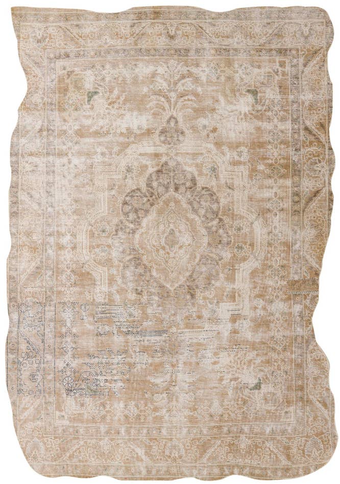 Detail image of 7' 7 x 11' 3 Hand Knotted Ultra Vintage Persian Wool Rug