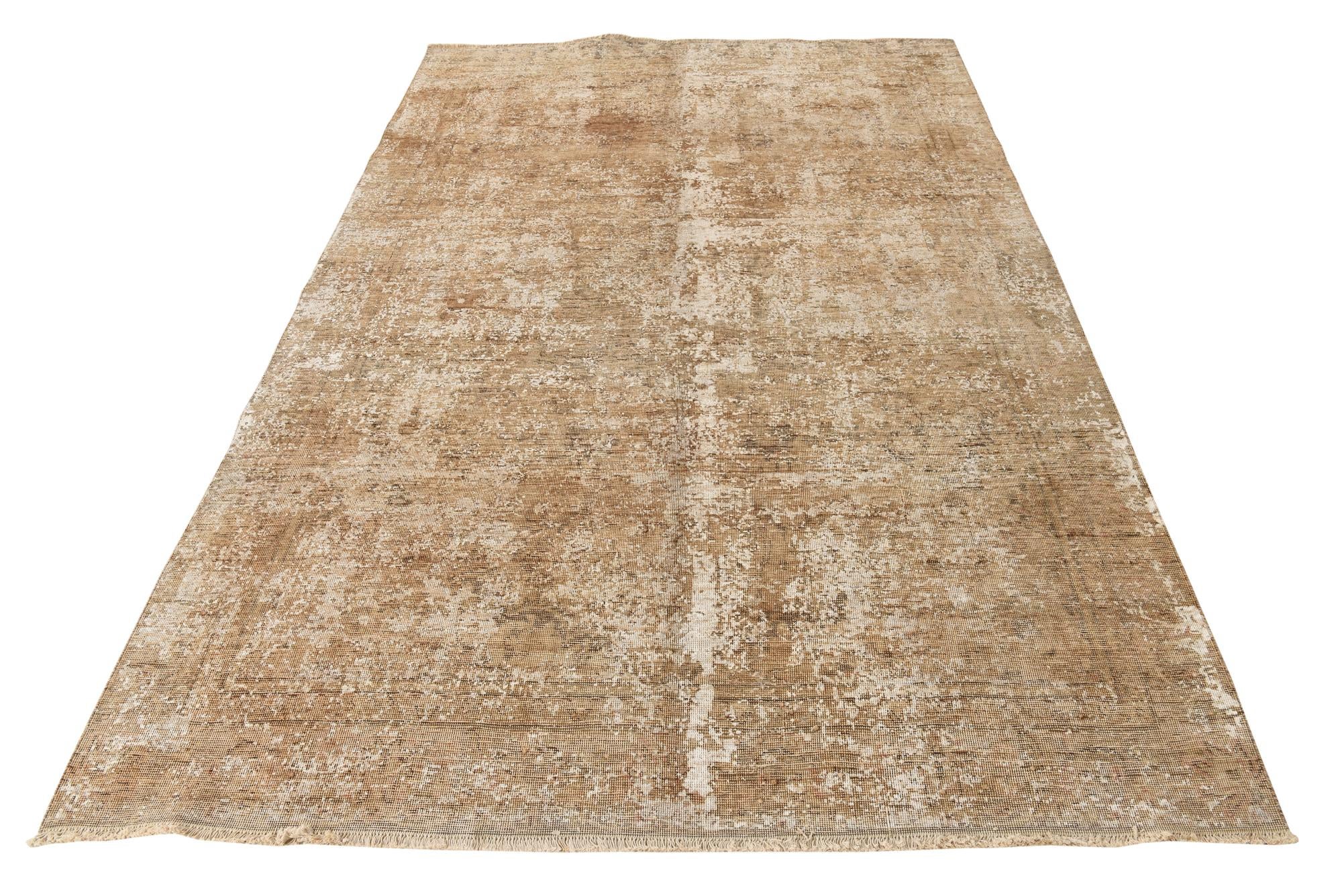 5' 10 x 9' 1 Hand Knotted Ultra Vintage Persian Wool Rug