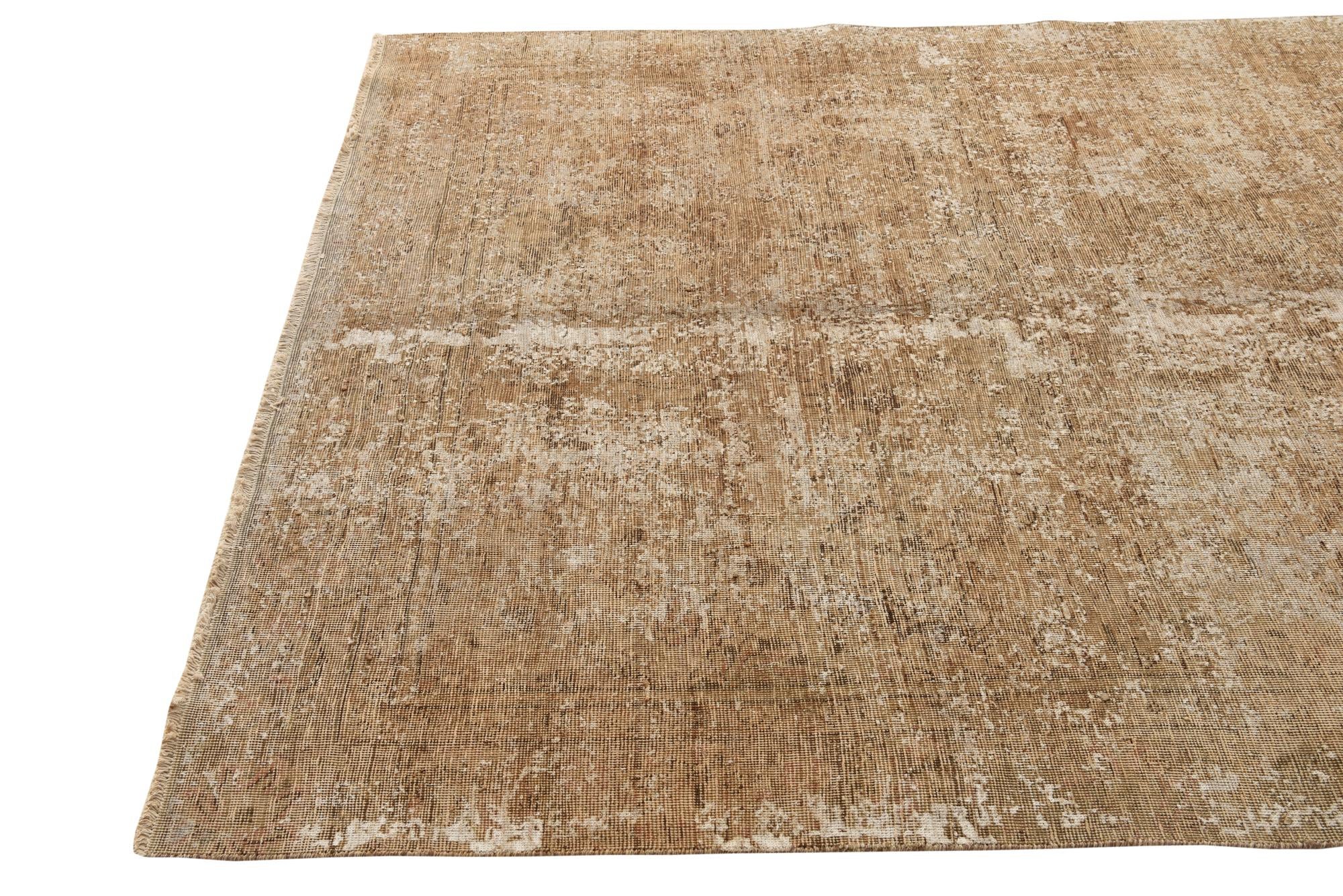 5' 10 x 9' 1 Hand Knotted Ultra Vintage Persian Wool Rug