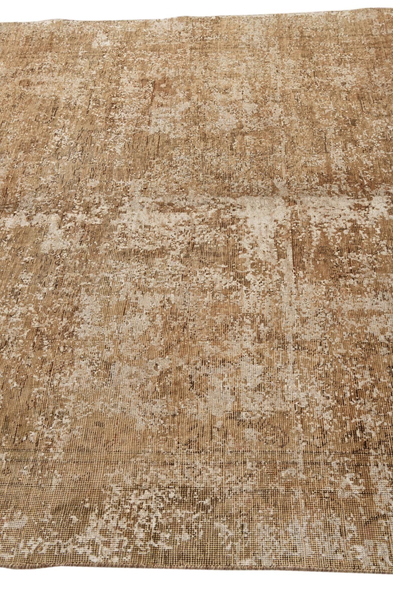 5' 10 x 9' 1 Hand Knotted Ultra Vintage Persian Wool Rug