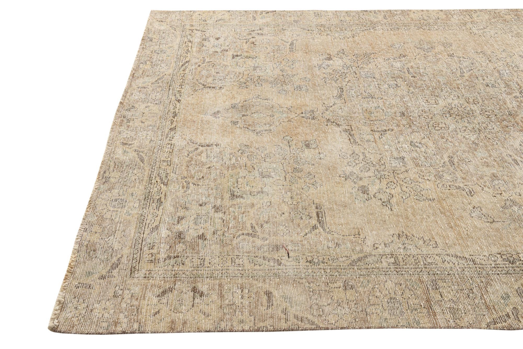 6' 1 x 8' 10 Hand Knotted Ultra Vintage Persian Wool Rug