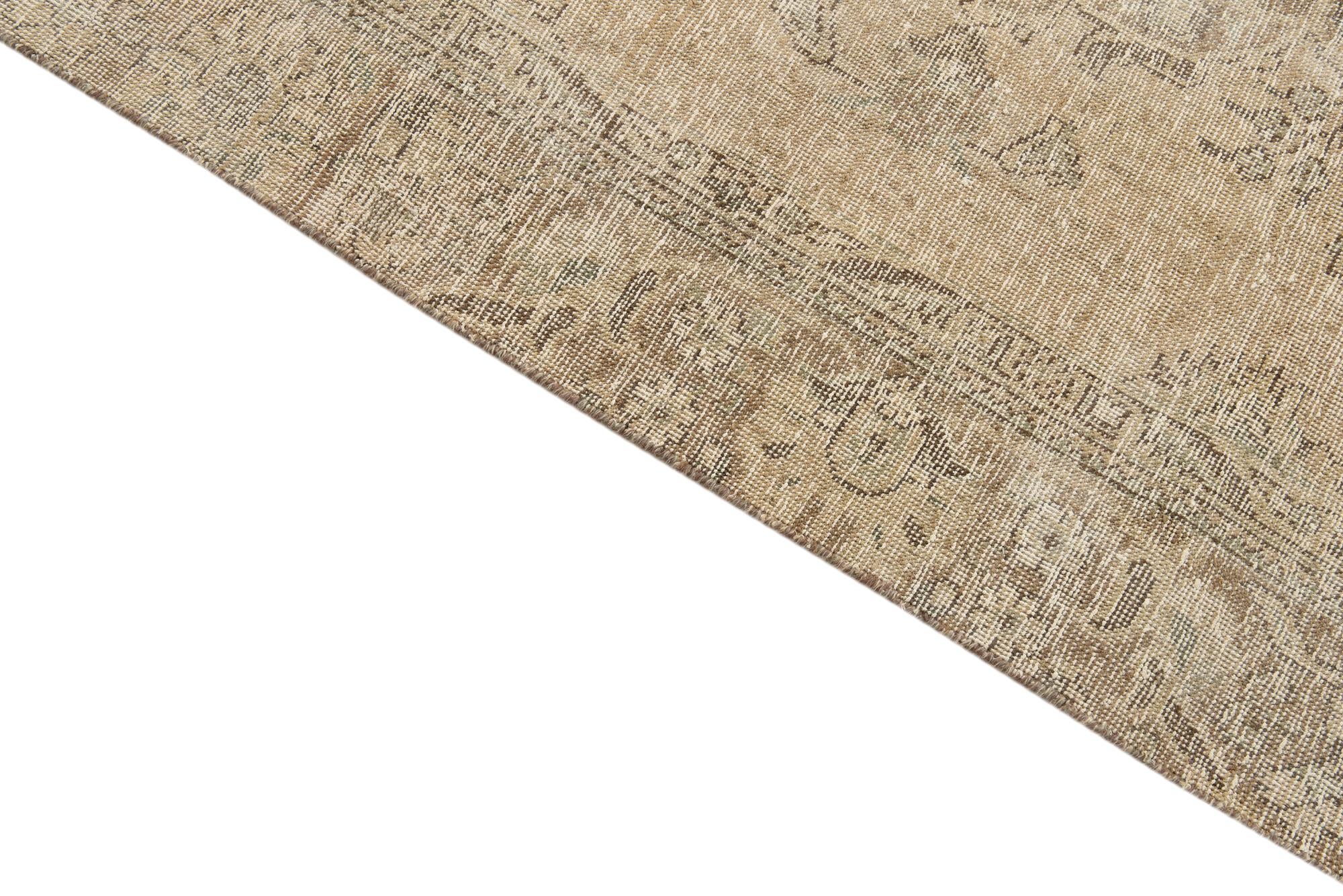 6' 1 x 8' 10 Hand Knotted Ultra Vintage Persian Wool Rug