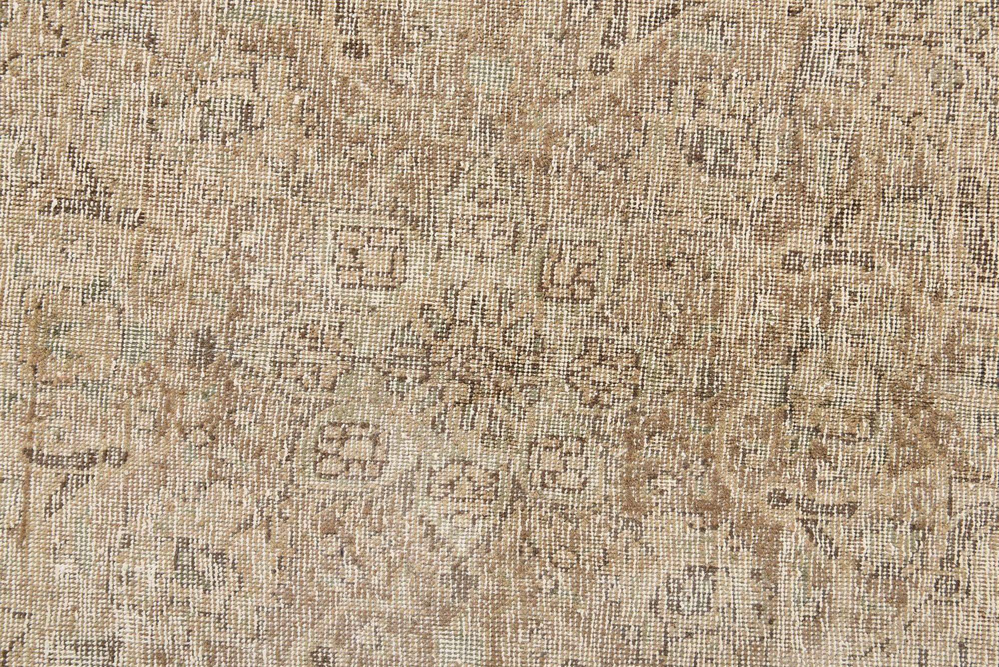 6' 1 x 8' 10 Hand Knotted Ultra Vintage Persian Wool Rug