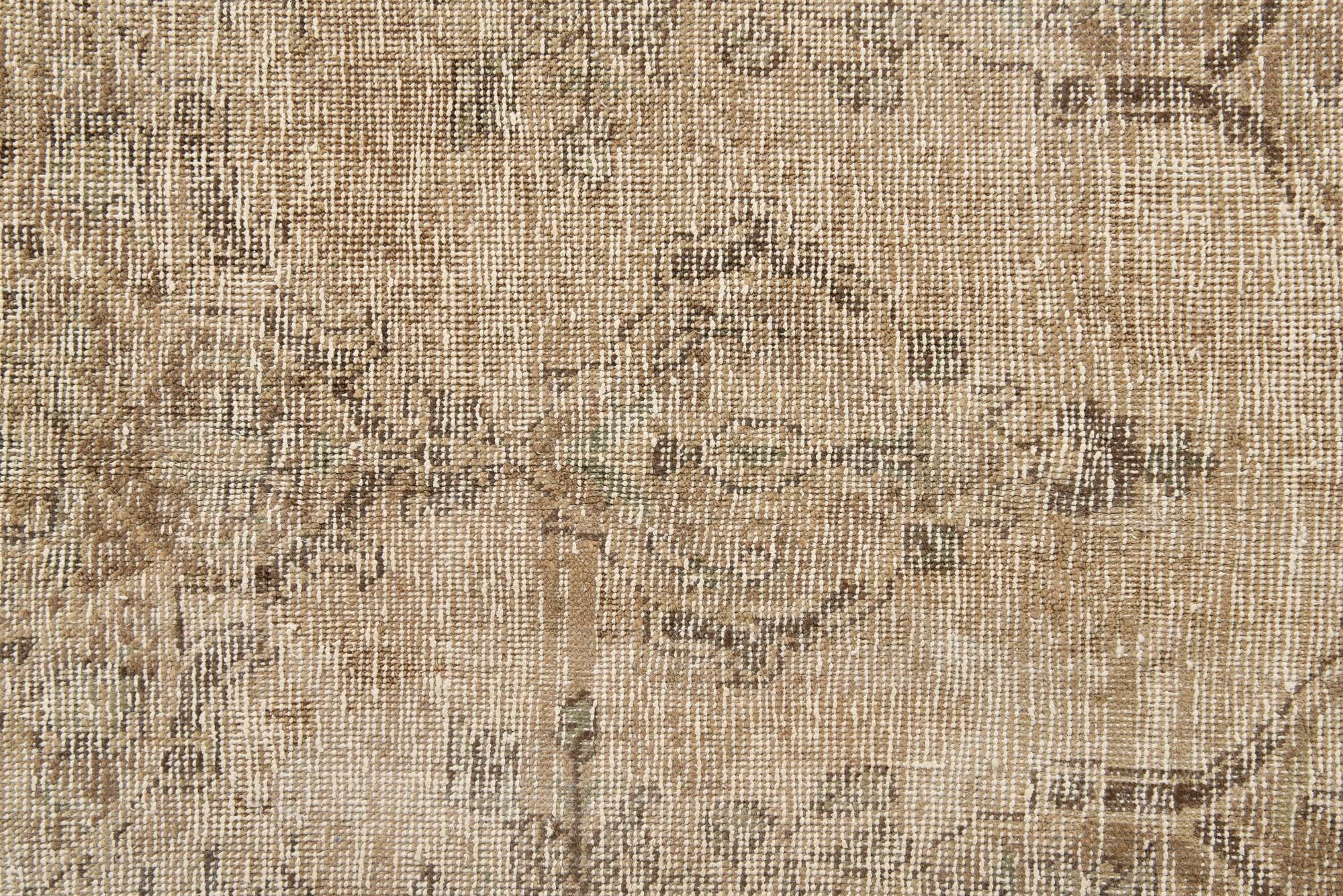 6' 1 x 8' 10 Hand Knotted Ultra Vintage Persian Wool Rug
