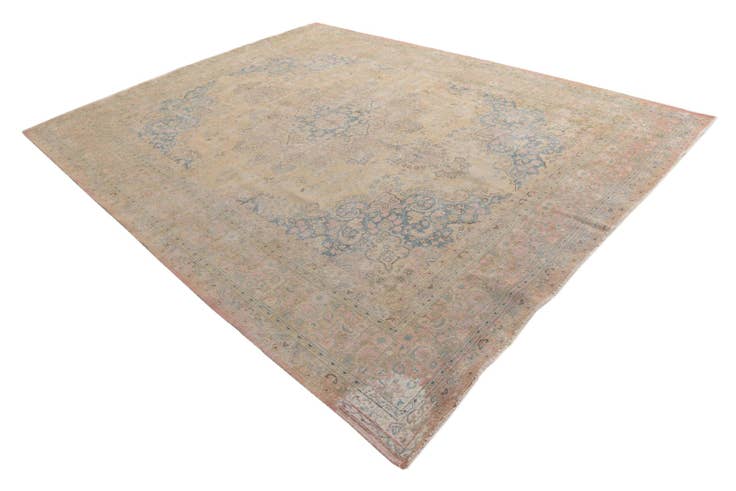 Detail image of 9' 8 x 12' 3 Hand Knotted Ultra Vintage Persian Wool Rug