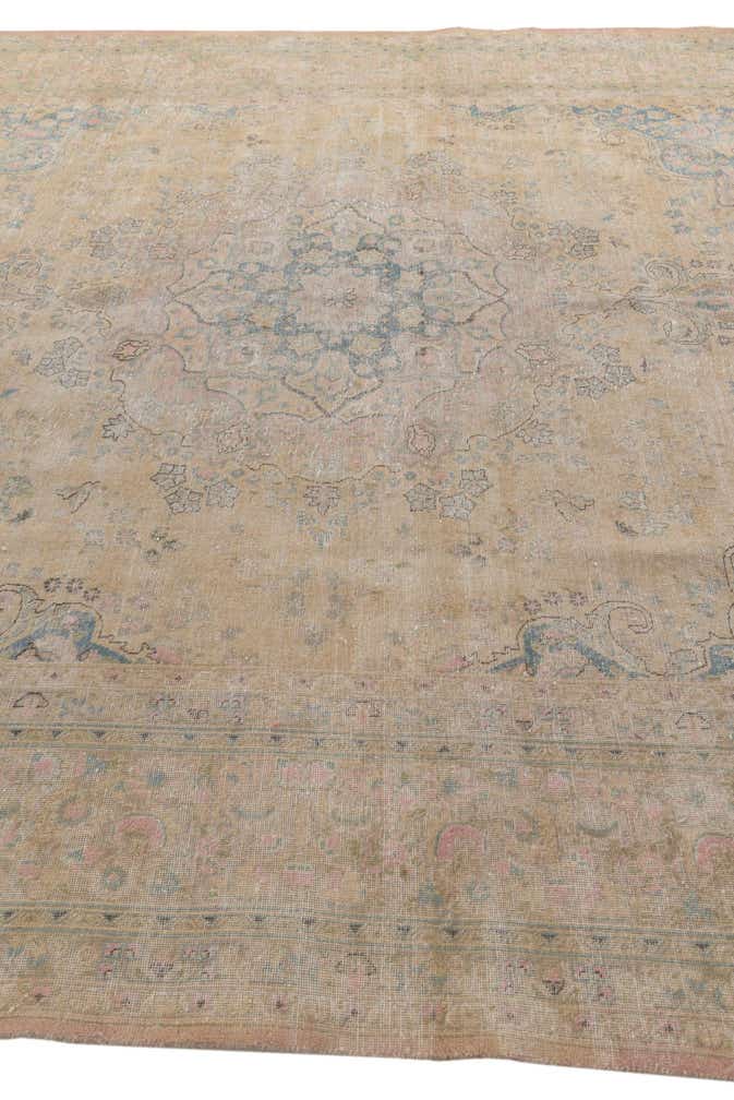 9' 8 x 12' 3 Hand Knotted Ultra Vintage Persian Wool Rug