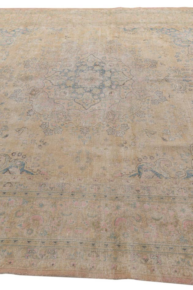 Detail image of 9' 8 x 12' 3 Hand Knotted Ultra Vintage Persian Wool Rug