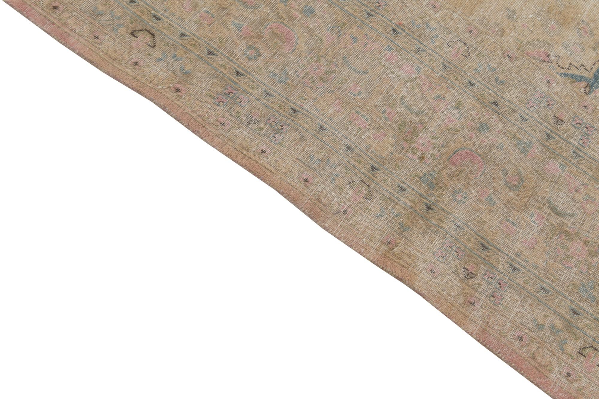 9' 8 x 12' 3 Hand Knotted Ultra Vintage Persian Wool Rug