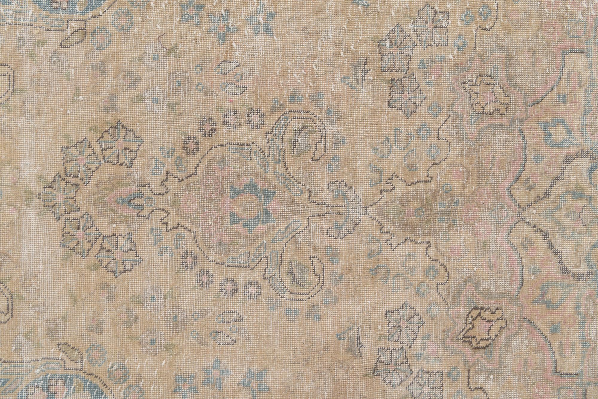 9' 8 x 12' 3 Hand Knotted Ultra Vintage Persian Wool Rug