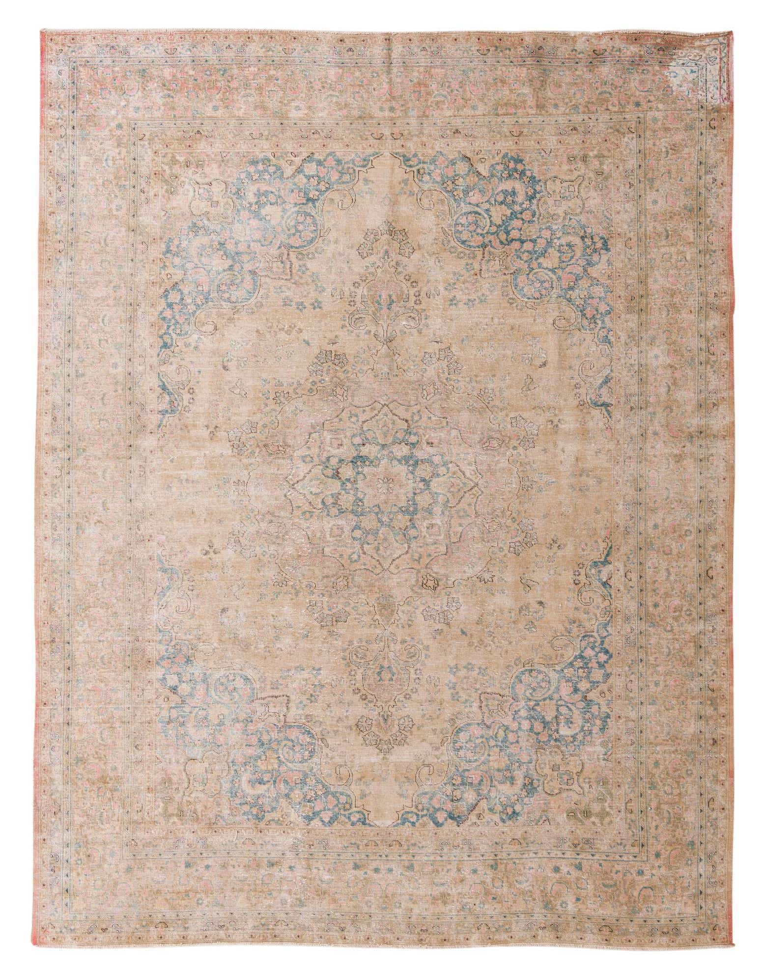 9' 8 x 12' 3 Hand Knotted Ultra Vintage Persian Wool Rug