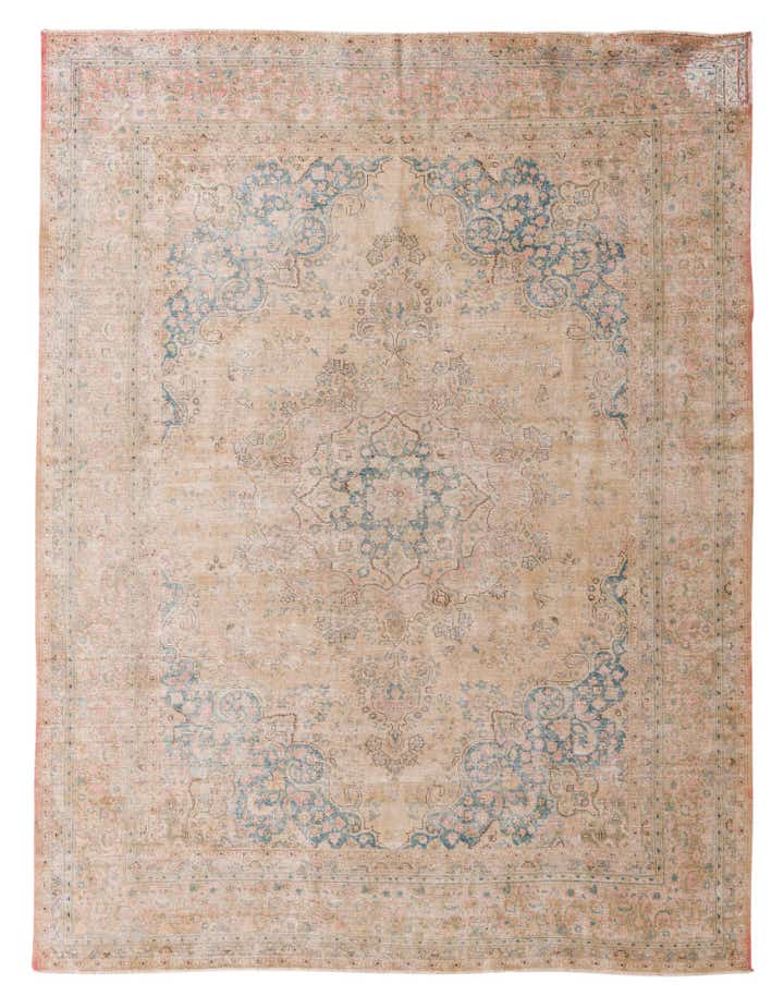 9' 8 x 12' 3 Hand Knotted Ultra Vintage Persian Wool Rug