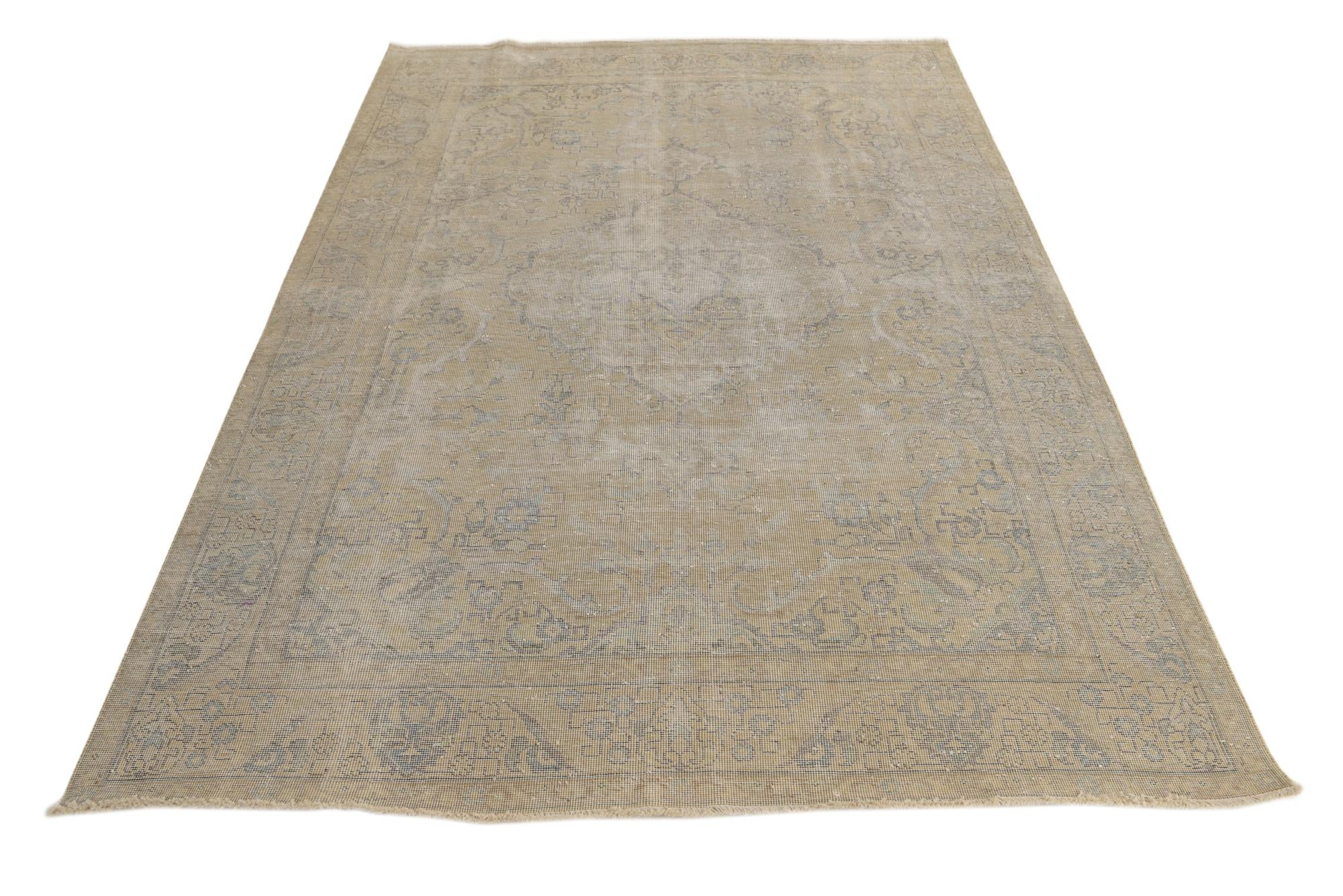 6' 5 x 9' 4 Hand Knotted Ultra Vintage Persian Wool Rug