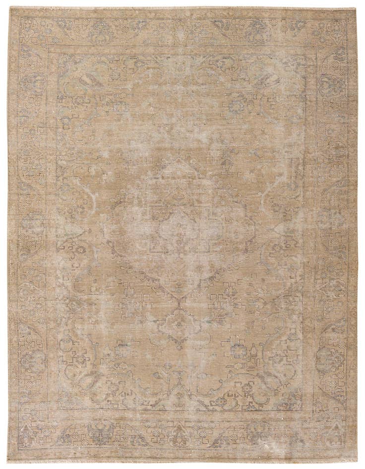 Detail image of 6' 5 x 9' 4 Hand Knotted Ultra Vintage Persian Wool Rug
