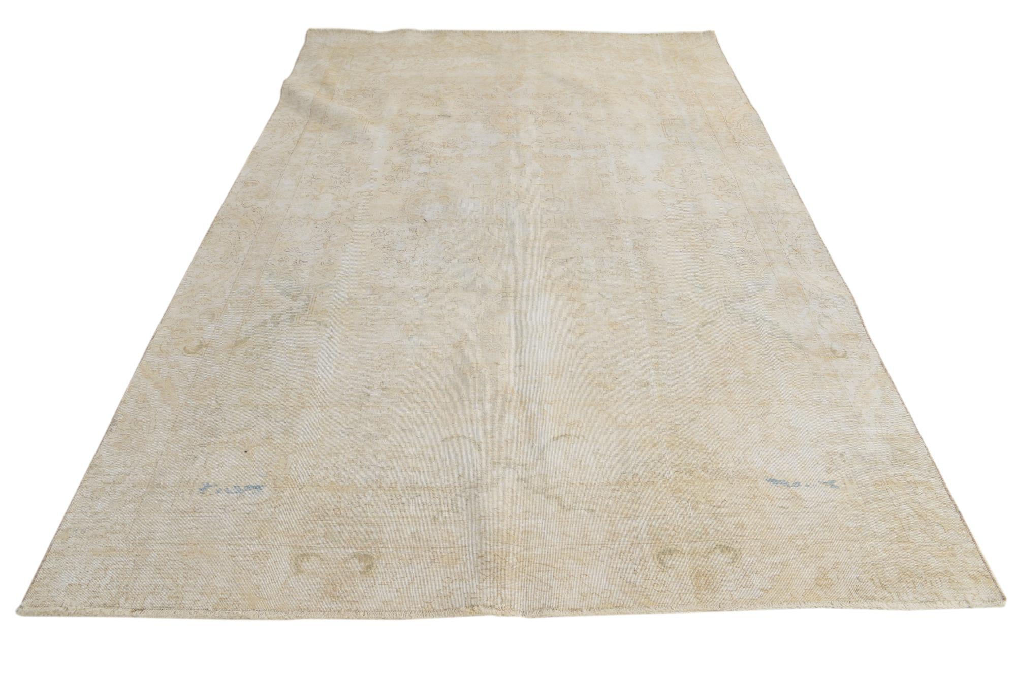 6' 10 x 10' 5 Hand Knotted Ultra Vintage Persian Wool Rug