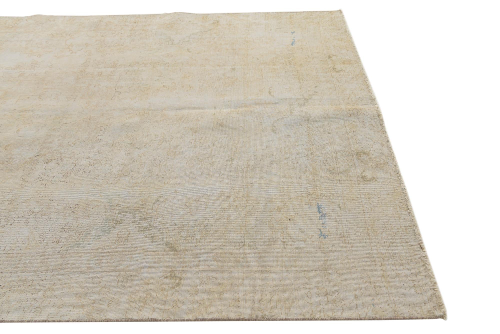 6' 10 x 10' 5 Hand Knotted Ultra Vintage Persian Wool Rug