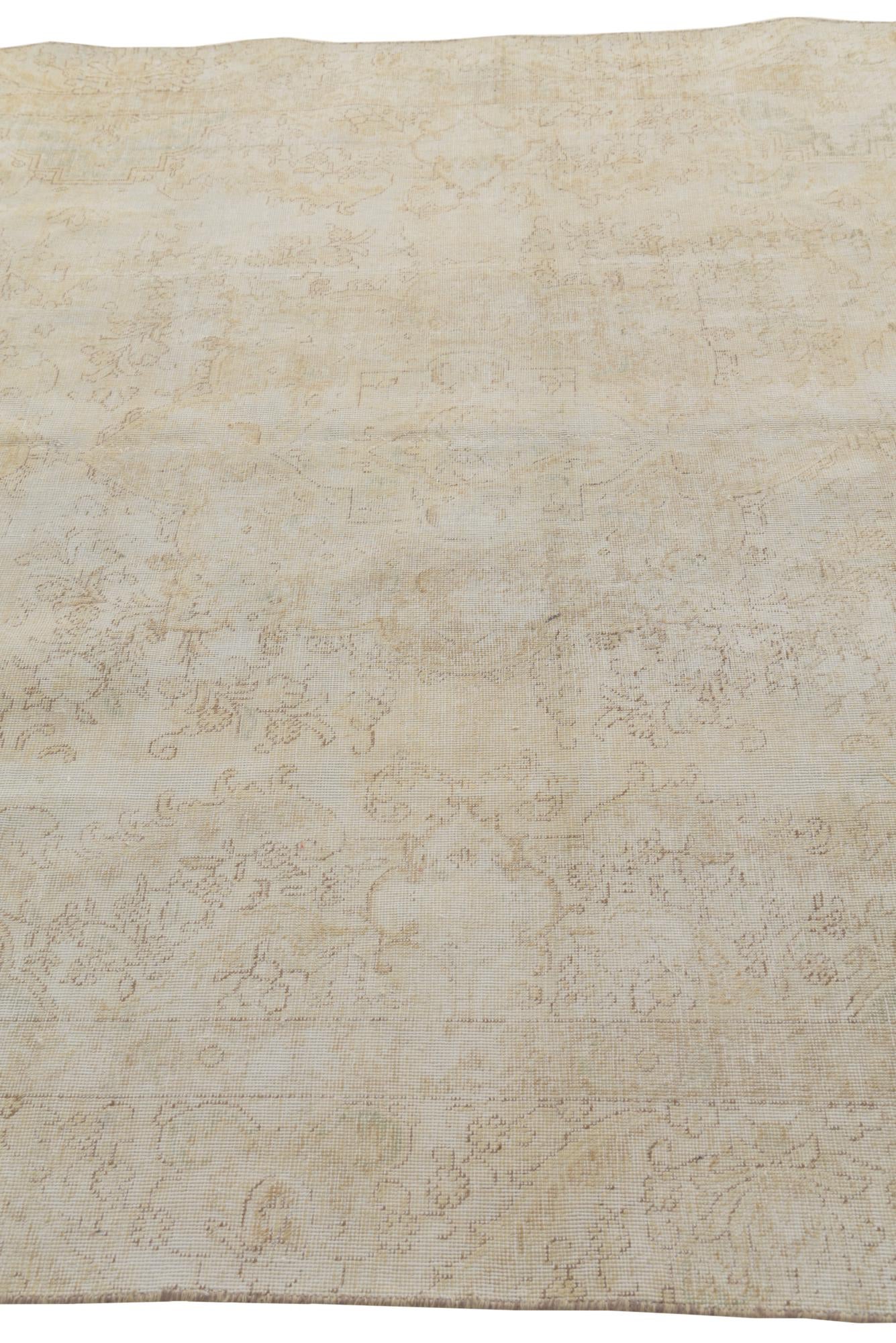 6' 10 x 10' 5 Hand Knotted Ultra Vintage Persian Wool Rug