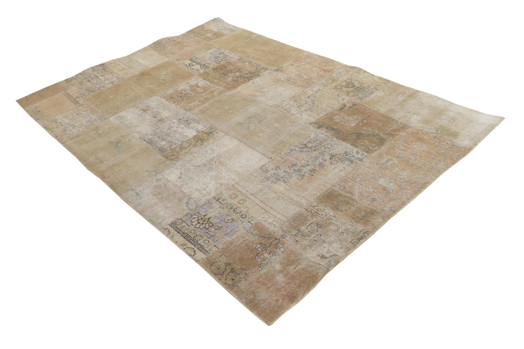 5' 4 x 7' 10 Hand Knotted Ultra Vintage Persian Wool Rug