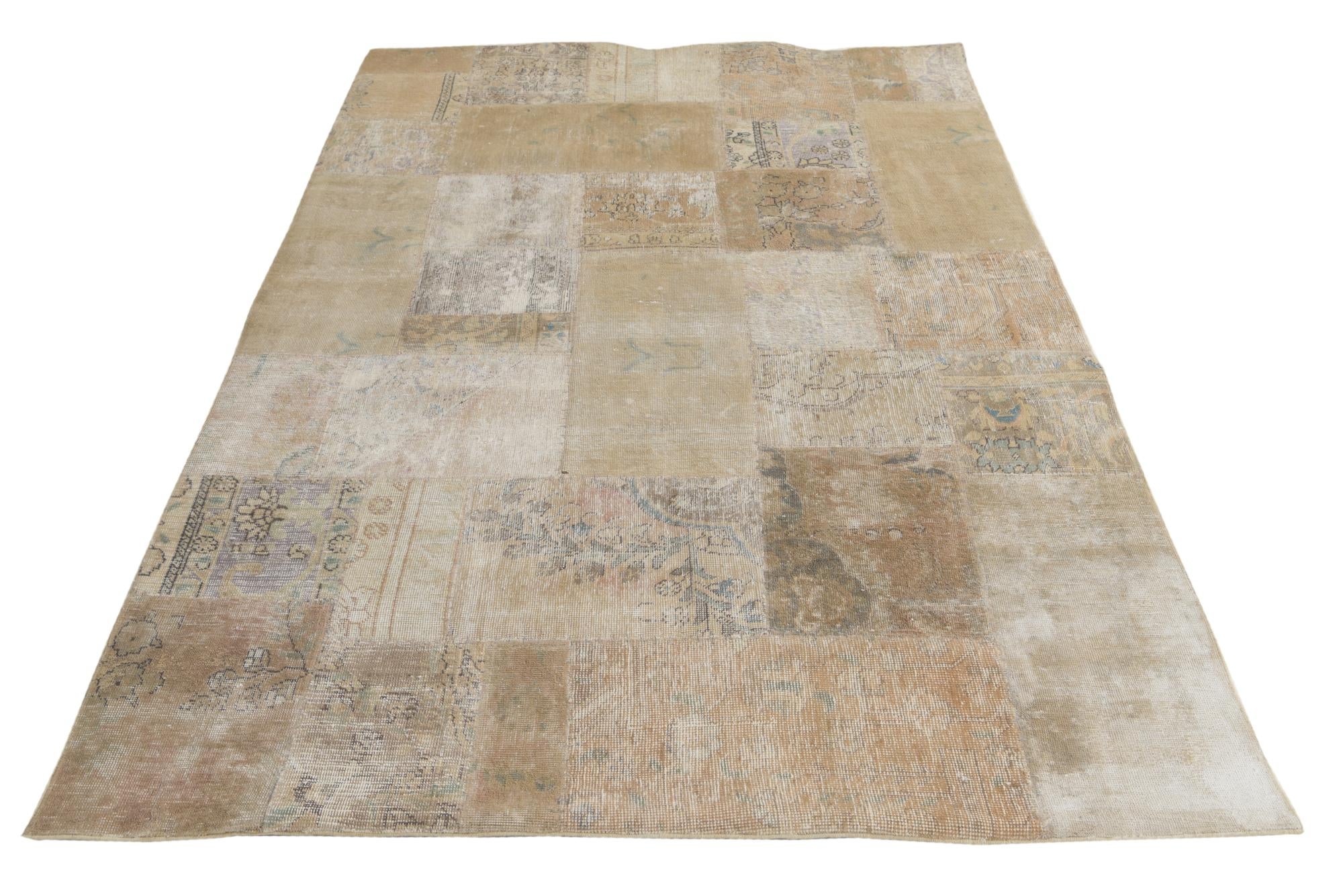 5' 4 x 7' 10 Hand Knotted Ultra Vintage Persian Wool Rug
