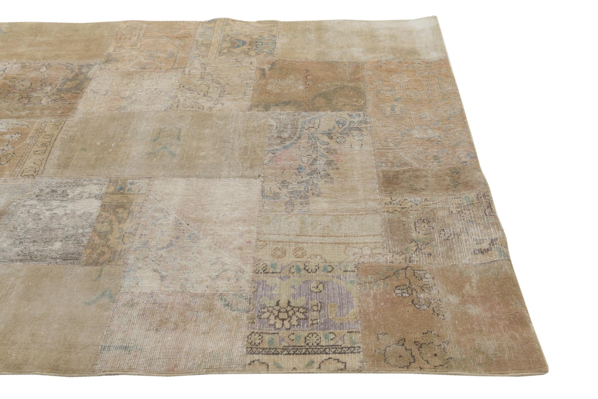 5' 4 x 7' 10 Hand Knotted Ultra Vintage Persian Wool Rug