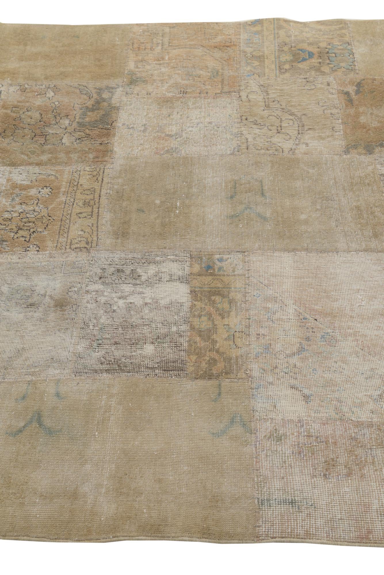 5' 4 x 7' 10 Hand Knotted Ultra Vintage Persian Wool Rug