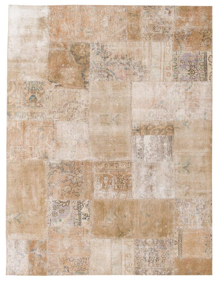 Detail image of 5' 4 x 7' 10 Hand Knotted Ultra Vintage Persian Wool Rug