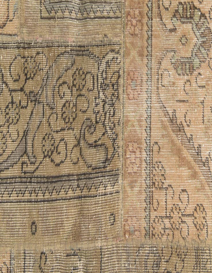 Detail image of 5' 1 x 6' 9  Hand Knotted Ultra Vintage Persian Wool Rug