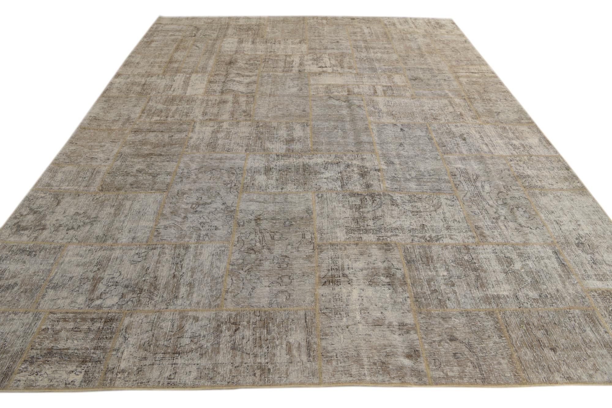 9' 1 x 12' 4 Hand Knotted Ultra Vintage Persian Wool Rug