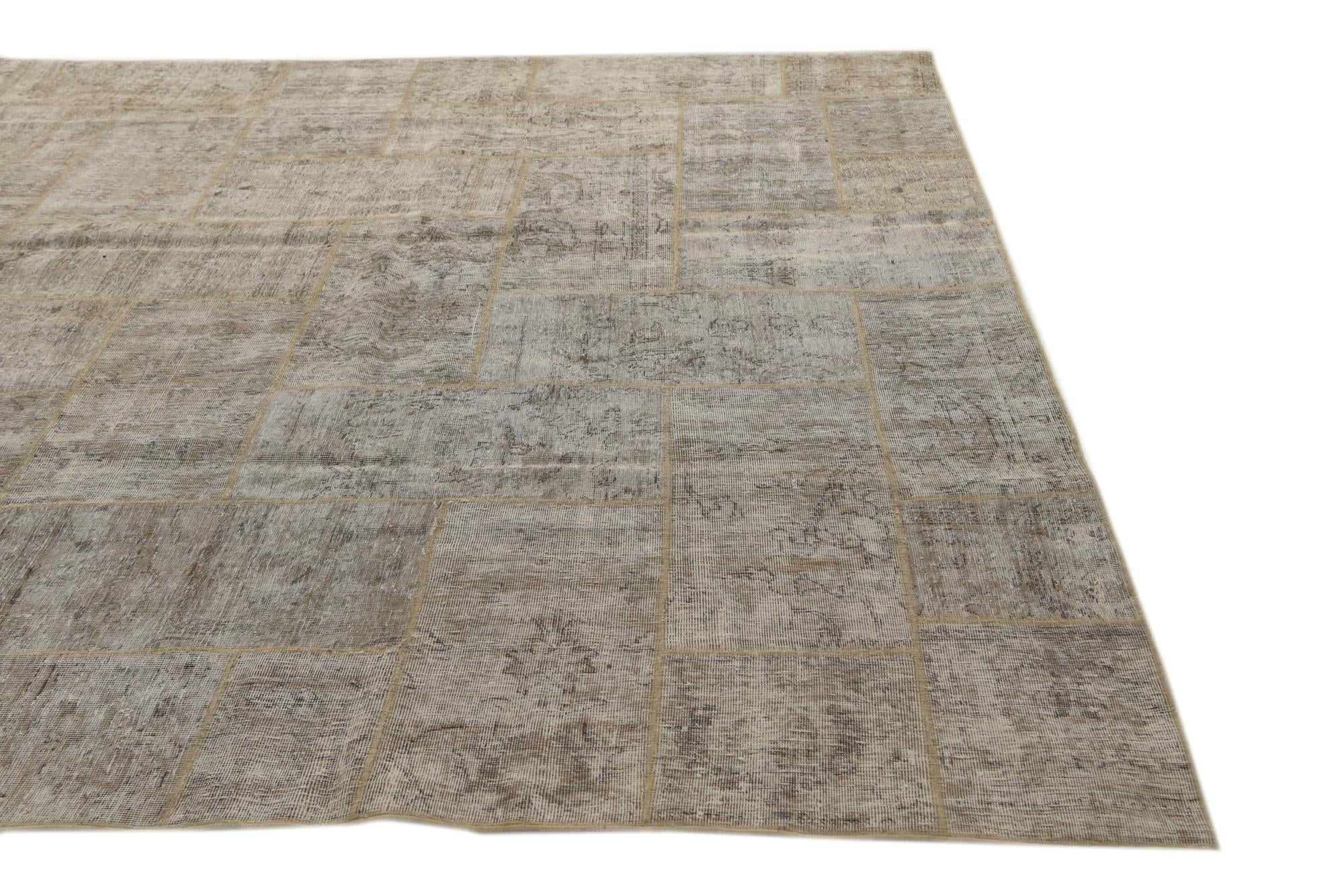 9' 1 x 12' 4 Hand Knotted Ultra Vintage Persian Wool Rug