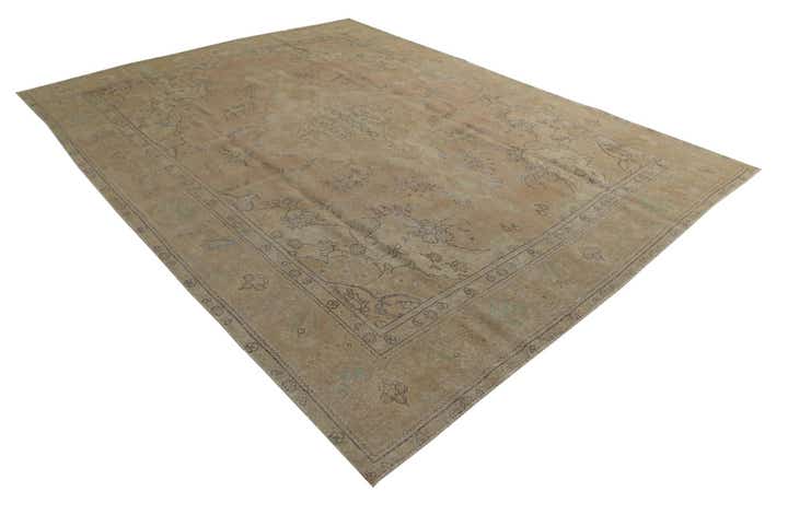9' 3 x 12' 5 Hand Knotted Ultra Vintage Persian Wool Rug