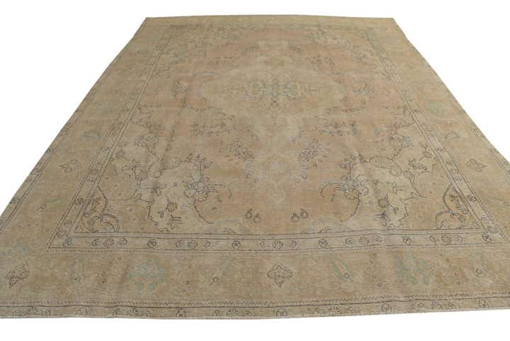 9' 3 x 12' 5 Hand Knotted Ultra Vintage Persian Wool Rug