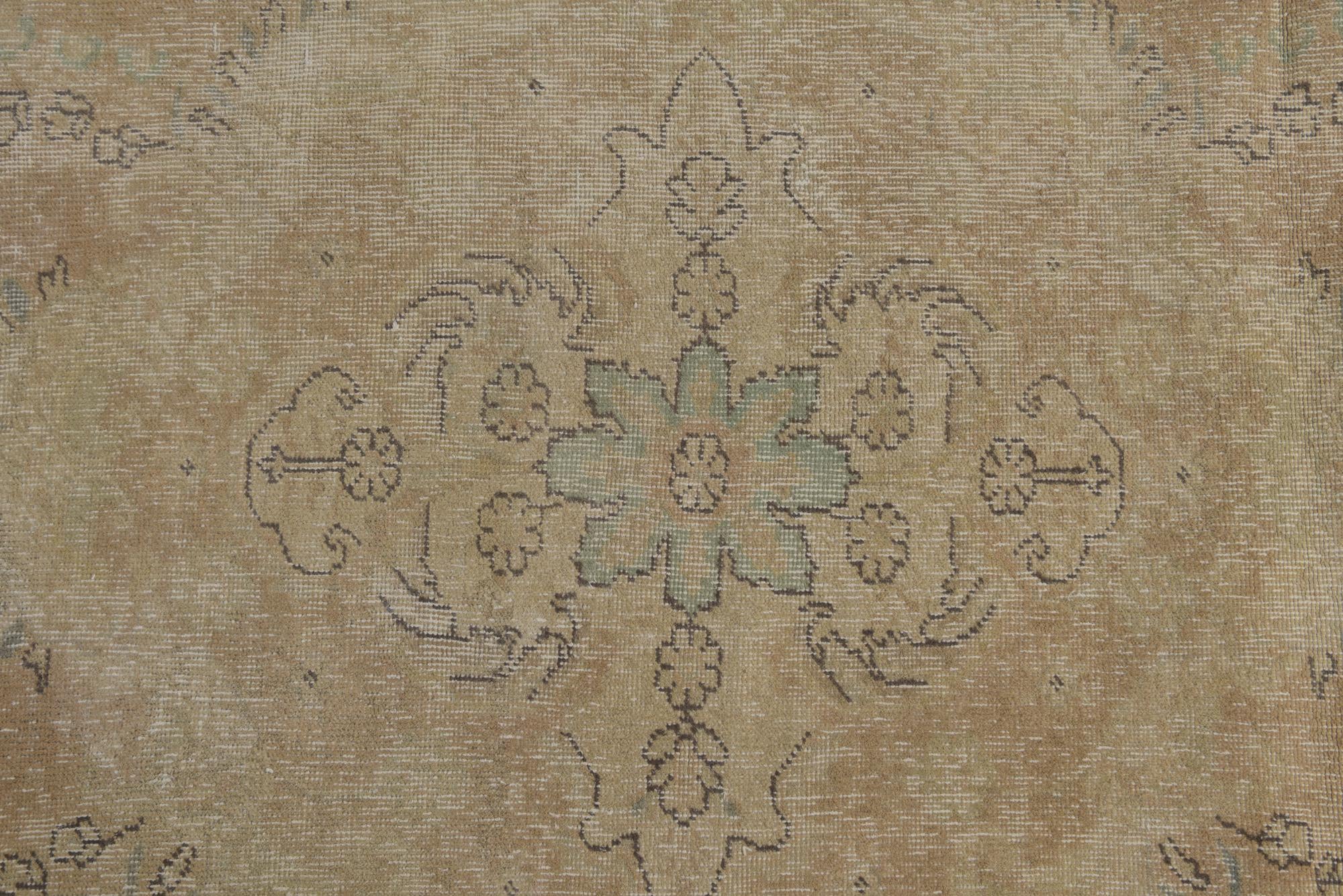 9' 3 x 12' 5 Hand Knotted Ultra Vintage Persian Wool Rug