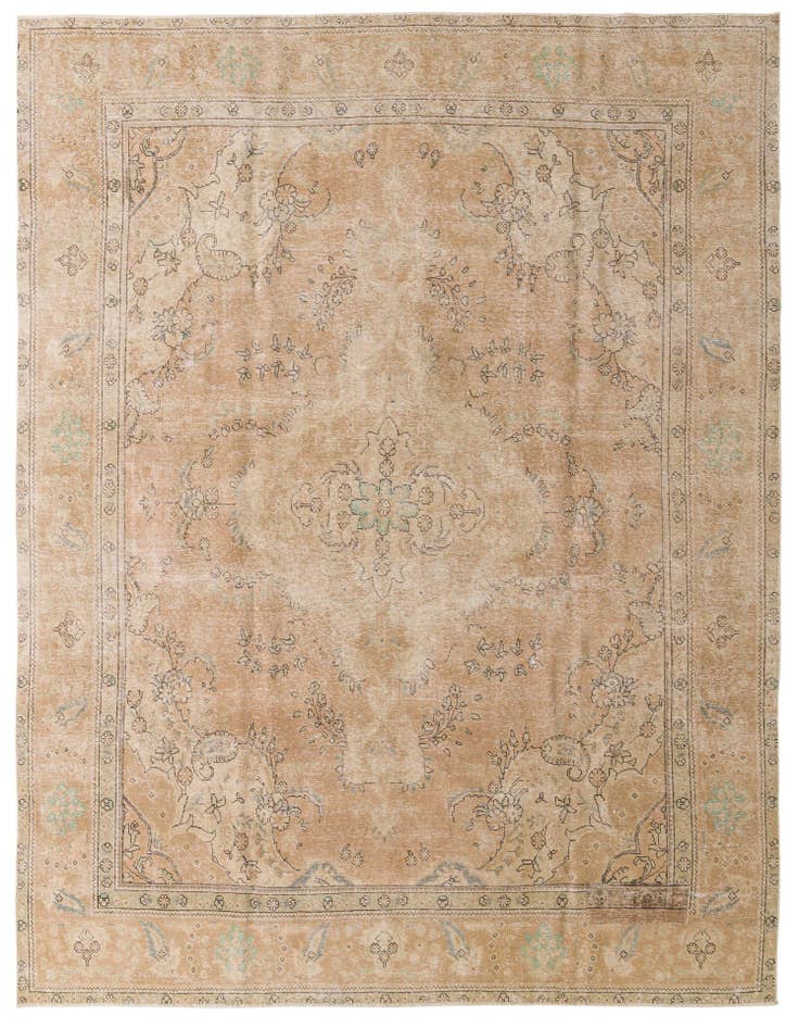 Detail image of 9' 3 x 12' 5 Hand Knotted Ultra Vintage Persian Wool Rug