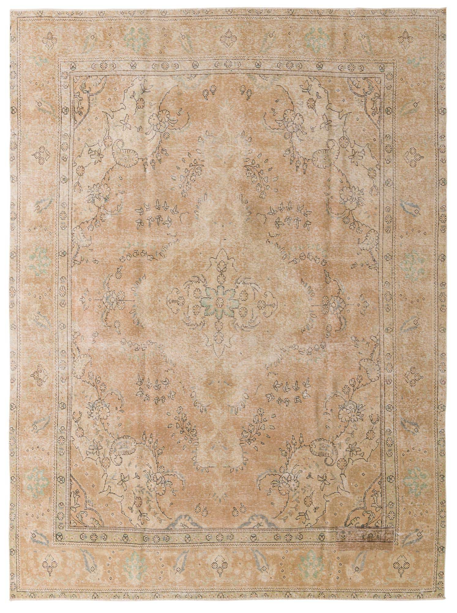 9' 3 x 12' 5 Hand Knotted Ultra Vintage Persian Wool Rug