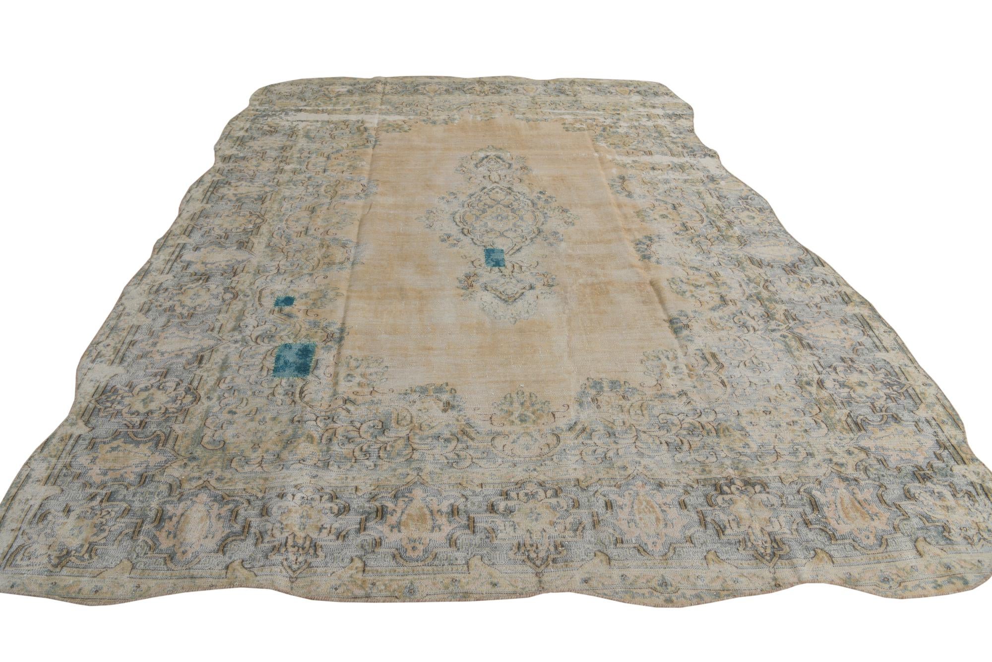 9' 3 x 11' 7 Hand Knotted Ultra Vintage Persian Wool Rug
