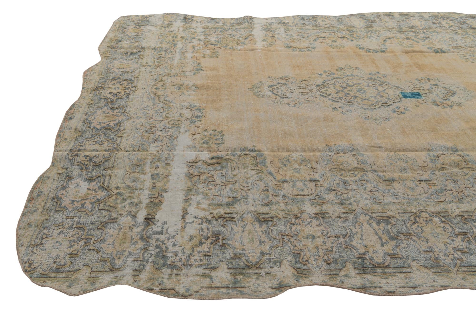 9' 3 x 11' 7 Hand Knotted Ultra Vintage Persian Wool Rug
